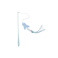 HKM-2165181 Cat Teaser Toy with Feathers and Long Bite-Resistant Pole for Engaging Playtime