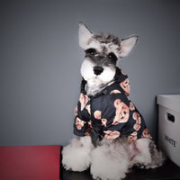 HKM-2165309 Net Red Brown Polyester Dog Raincoat for Autumn and Winter – Two-Legged Design, Available in Multiple Sizes