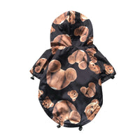 HKM-2165309 Net Red Brown Polyester Dog Raincoat for Autumn and Winter – Two-Legged Design, Available in Multiple Sizes