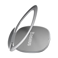 HKM-216531 Universal Rotating Lazy Phone Ring Stand - Anti-Fall Thin Design in Silver, Indigo, and Rose Gold