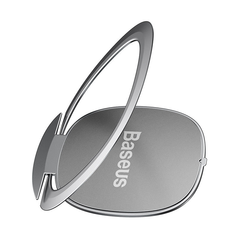 HKM-216531 Universal Rotating Lazy Phone Ring Stand - Anti-Fall Thin Design in Silver, Indigo, and Rose Gold