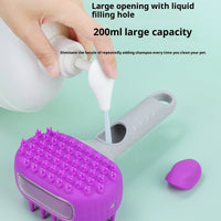 HKM-2165565 Silicone Pet Shower Brush for Dog Bathing and Massage, Available in Purple and Blue
