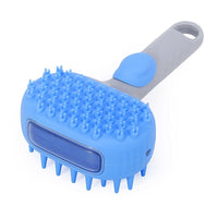 HKM-2165565 Silicone Pet Shower Brush for Dog Bathing and Massage, Available in Purple and Blue