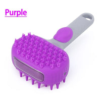 HKM-2165565 Silicone Pet Shower Brush for Dog Bathing and Massage, Available in Purple and Blue