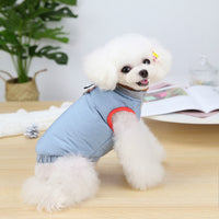 HKM-2166077 Puppy Velvet Vest for Autumn and Winter - Stylish Two-Legged Pet Clothing