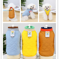HKM-2166077 Puppy Velvet Vest for Autumn and Winter - Stylish Two-Legged Pet Clothing