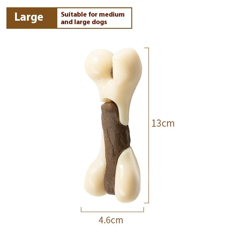 HKM-2166333 Pet Bone Grinding Rod for Entertaining and Chewing, Cowhide Nylon, Small and Large Sizes