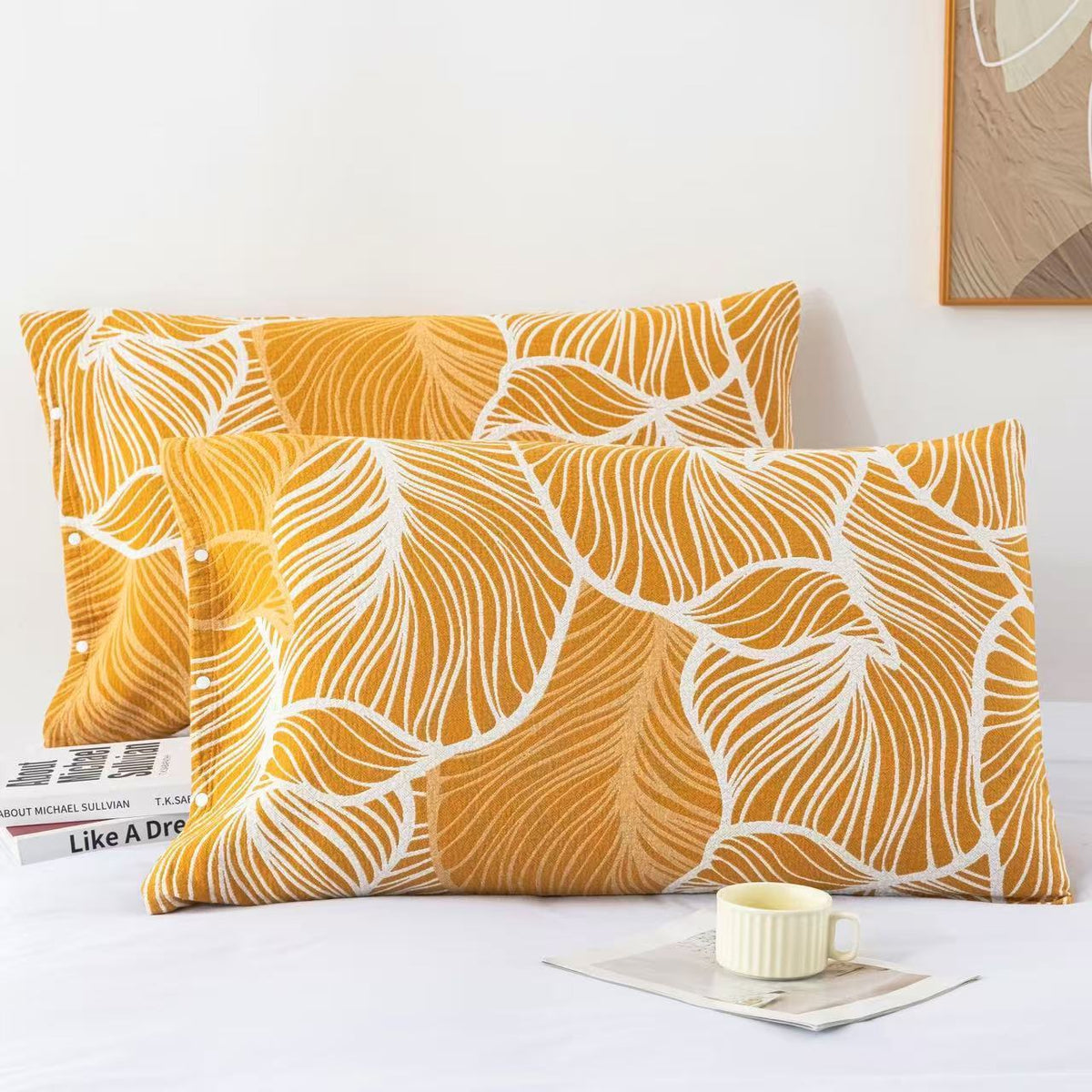 HKM-216659 Nordic Style Pure Cotton Jacquard Pillow Cases Set of 2 - 50x80cm