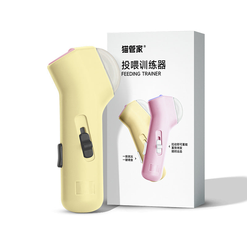 HKM-2168509 Freeze-Dried Grain Launcher Toy for Cats - Pink Purple and Yellow Options
