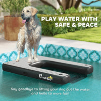 HKM-2169149 Inflatable Dog Boat Ramp with Non-Slip Platform for Easy Water Access, Supports Up to 286 lbs