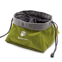HKM-2169533 Collapsible Waterproof Pet Bowl for Food and Water, Eco-Friendly Materials, Green Color, 20x20x9.5 CM