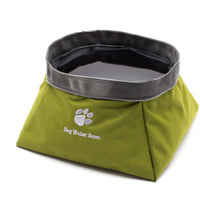 HKM-2169533 Collapsible Waterproof Pet Bowl for Food and Water, Eco-Friendly Materials, Green Color, 20x20x9.5 CM