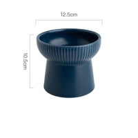 HKM-2169661 High Foot Ceramic Cat Bowl - 300ml Capacity for Food and Water