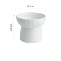HKM-2169661 High Foot Ceramic Cat Bowl - 300ml Capacity for Food and Water