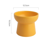 HKM-2169661 High Foot Ceramic Cat Bowl - 300ml Capacity for Food and Water