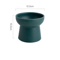 HKM-2169661 High Foot Ceramic Cat Bowl - 300ml Capacity for Food and Water