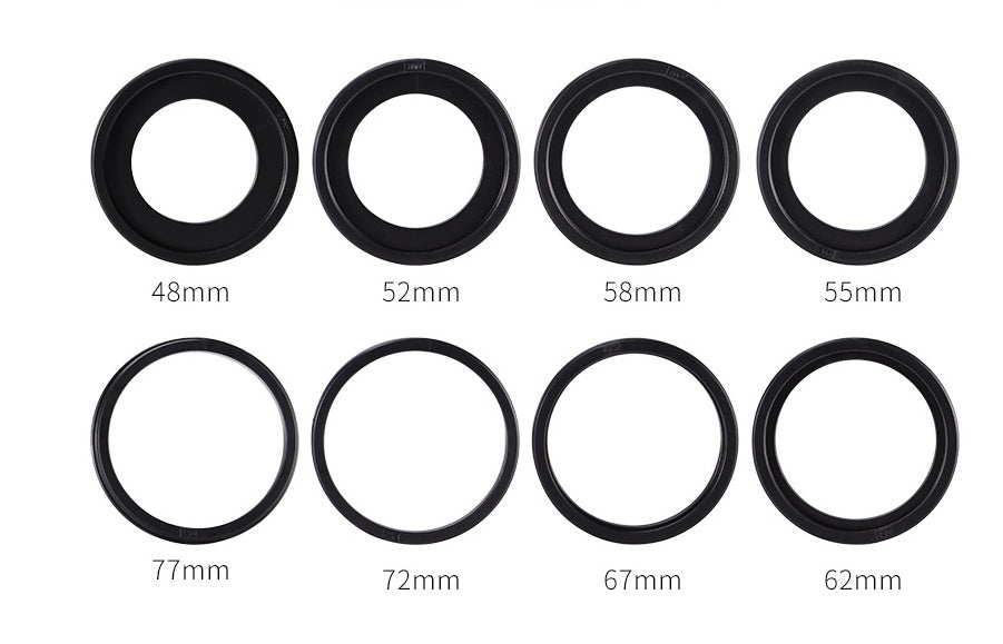 HKM-217043 Ring Flash with LCD Display for Macro Photography - Adjustable Brightness, 8 Adapter Rings, 4 Color Diffusers
