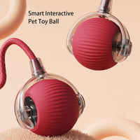 HKM-2170941 Automatic Rolling Pet Ball with Rope for Dogs and Cats - Interactive 360° Toy, 6.5cm