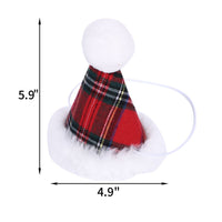 HKM-2171069 Christmas Triangle Pet Bib with Santa Deer Print - Durable Fabric Dog Scarf for Holiday Wear