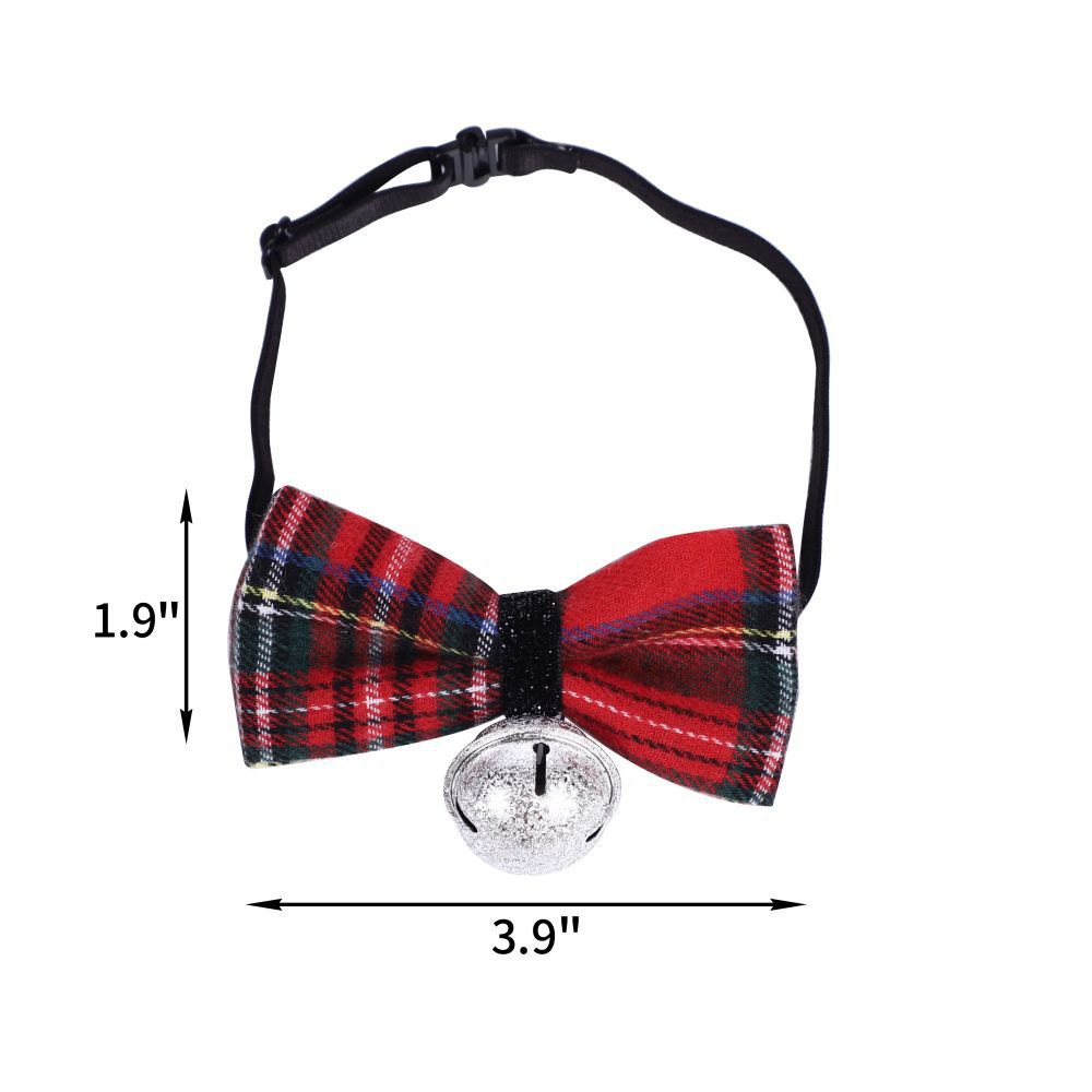 HKM-2171069 Christmas Triangle Pet Bib with Santa Deer Print - Durable Fabric Dog Scarf for Holiday Wear