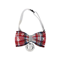 HKM-2171069 Christmas Triangle Pet Bib with Santa Deer Print - Durable Fabric Dog Scarf for Holiday Wear
