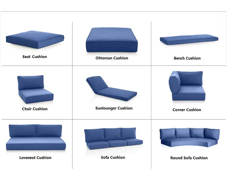 HKM-217171 Custom Waterproof Outdoor Sofa Seat Cushion Covers in Various Sizes and Colours