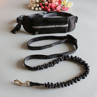 HKM-2173245 Adjustable Pet Traction Rope with Large Capacity Running Waist Bag Set