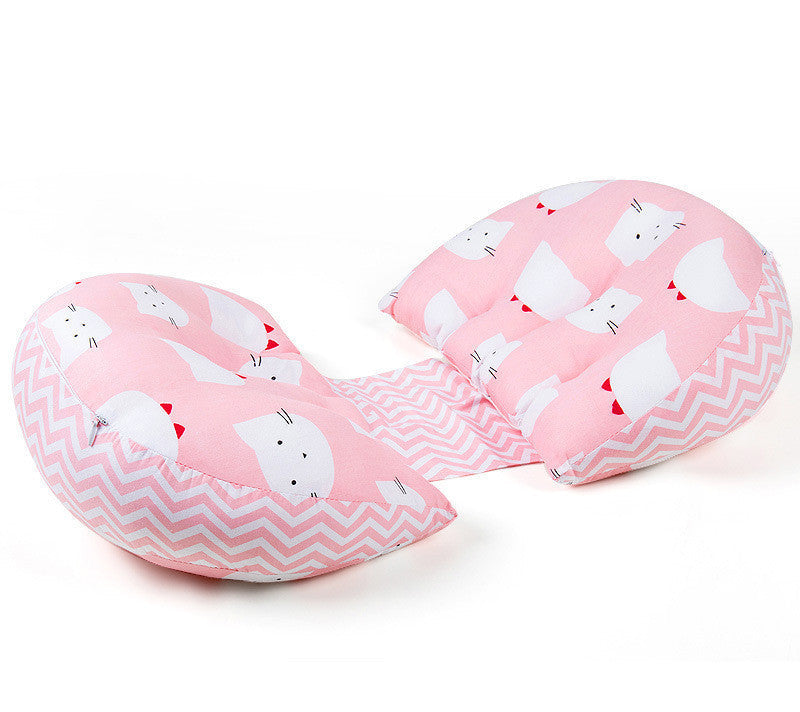 HKM-217363 Bamboo Fiber Lumbar Support Pillow for Pregnancy and Side Sleeping, All-Season Multifunctional Cushion