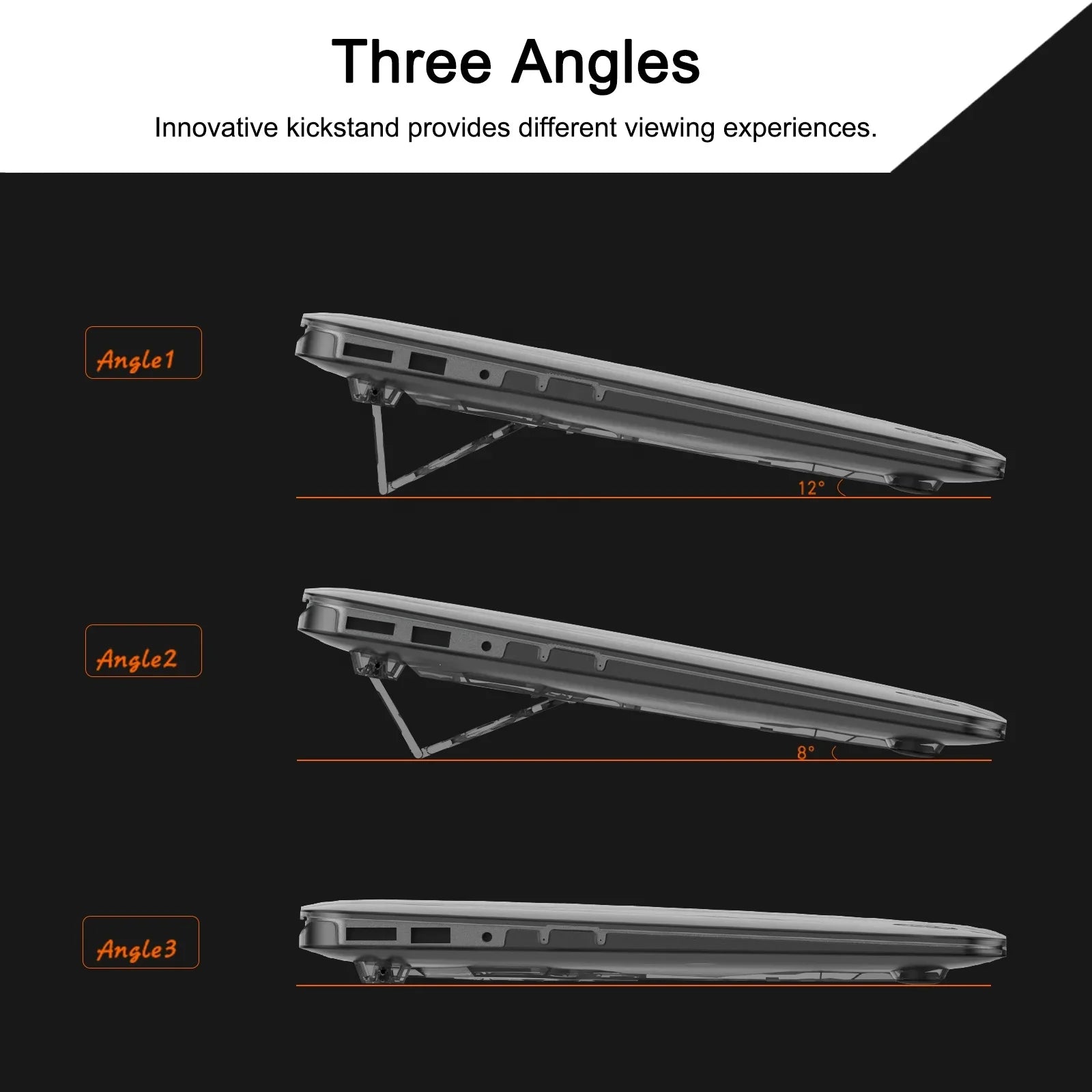 HKM-217363 Invisible Foldable Hardshell Case and Stand for MacBook Pro 13 Inch M1 2020 A2289 A2251