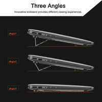 HKM-217363 Invisible Foldable Hardshell Case and Stand for MacBook Pro 13 Inch M1 2020 A2289 A2251