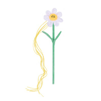 HKM-2174269 Cat Toy Bite Resistant Plush Catnip Wand - Colorful Flower Design