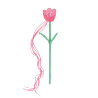 HKM-2174269 Cat Toy Bite Resistant Plush Catnip Wand - Colorful Flower Design