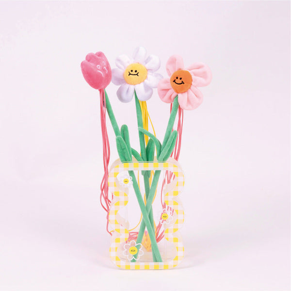 HKM-2174269 Cat Toy Bite Resistant Plush Catnip Wand - Colorful Flower Design