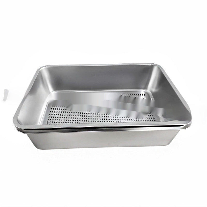 HKM-2174909 Extra Large Leak-Proof Cat Litter Box with Detachable Sand Leakage Basin - Ideal for Cats and Kittens