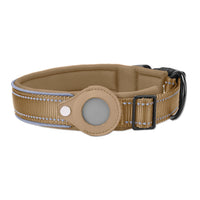 HKM-2175421 Pet Tracker Collar Cover for Apple AirTag - Adjustable Reflective Nylon for Medium to Large Dogs (M-XL)