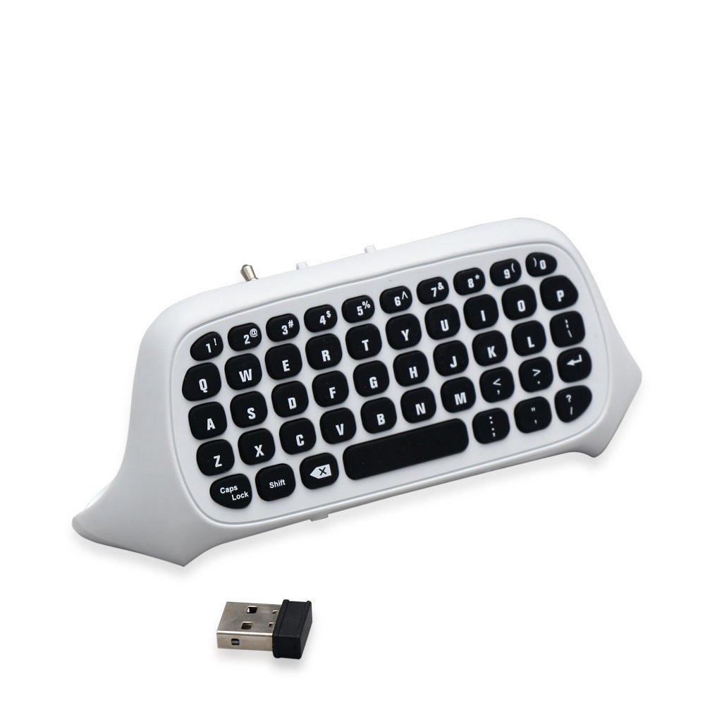 HKM-217555 Wireless Gamepad Keyboard for Xbox, 2.4GHz, White, Comfortable Handle Design