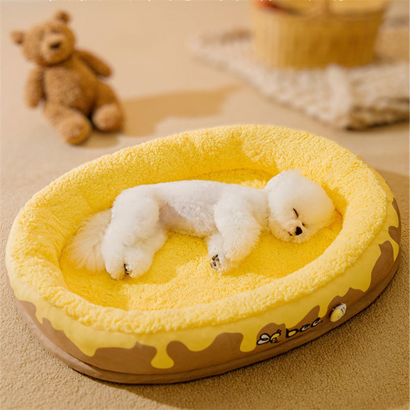 HKM-2176701 Cozy Removable and Washable Warm Dog Bed for Small to Medium Pets