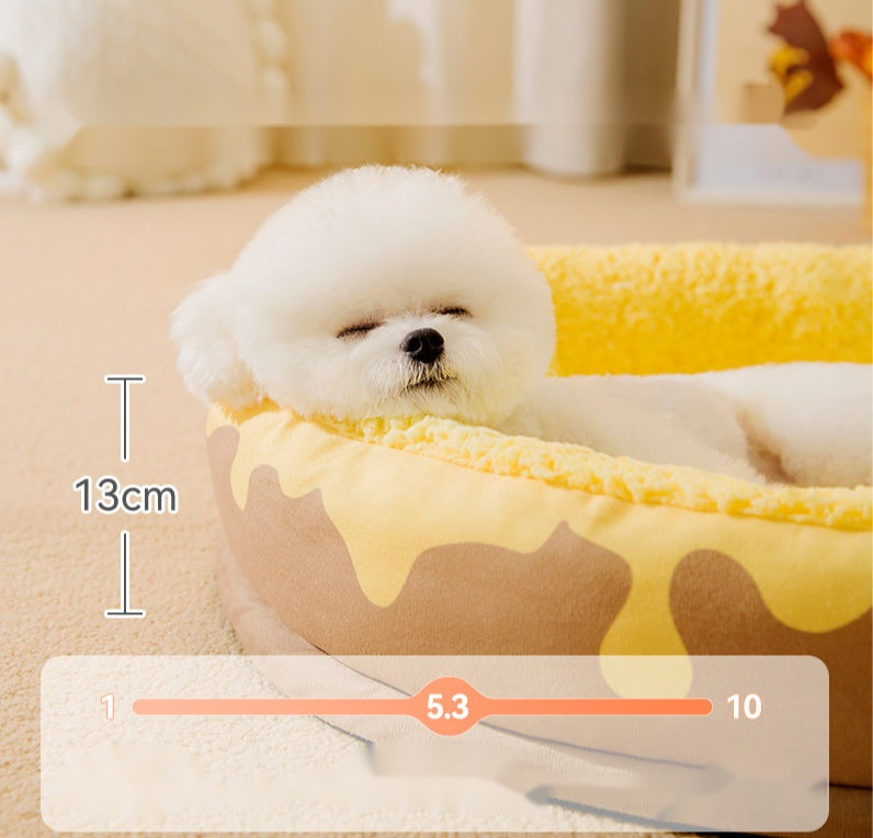 HKM-2176701 Cozy Removable and Washable Warm Dog Bed for Small to Medium Pets