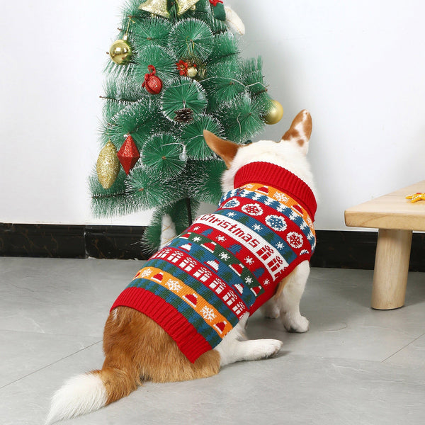 HKM-2177213 Cozy Red Acrylic Sweater for Pets - Sizes S to XXL