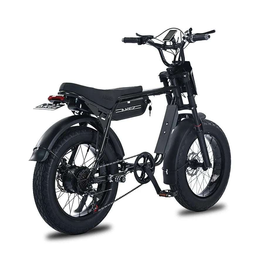 HKM-217747 750W Electric Fat Tire E-Bike for City and Mountain Riding, 20 Inch, 7-Speed, Disc Brakes, Grey