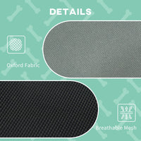 HKM-2177853 Elevated Pet Bed with Canopy for Small Dogs, UV Protection Shade, Gray Outdoor Dog Cot