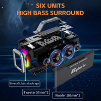 HKM-217811 X12 200W Portable Subwoofer Speaker with Wireless Microphone Support for Outdoor Karaoke