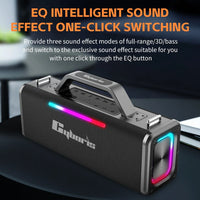 HKM-217811 X12 200W Portable Subwoofer Speaker with Wireless Microphone Support for Outdoor Karaoke