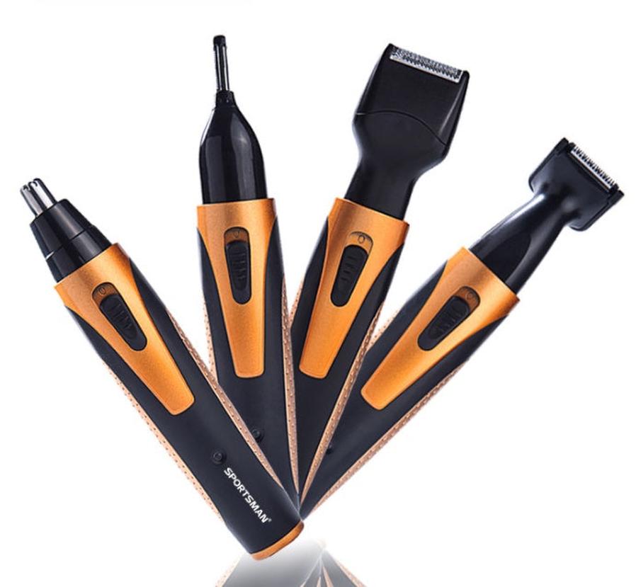 HKM-217875 Multi-Function Rechargeable Electric Nose Hair Trimmer with 4 Replaceable Heads