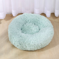 HKM-2179261 Cozy Plush Round Cat and Dog Bed Shelter with Anti-Slip Base