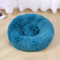 HKM-2179261 Cozy Plush Round Cat and Dog Bed Shelter with Anti-Slip Base