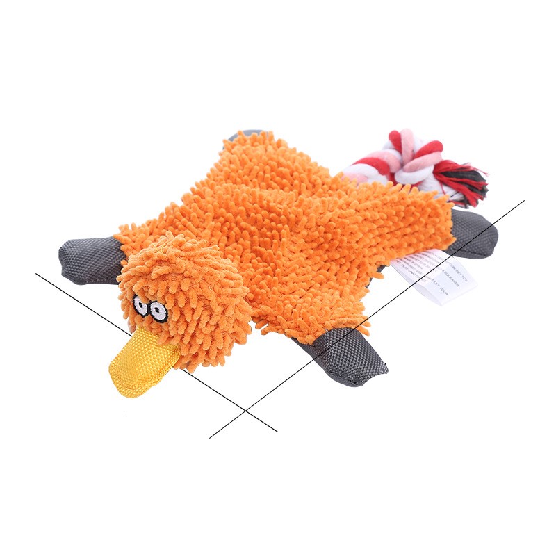 HKM-2180029 Donkey Shape Chew Toy for Dogs - Plush Corduroy Squeaky Molar Training Toy
