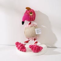 HKM-2180029 Donkey Shape Chew Toy for Dogs - Plush Corduroy Squeaky Molar Training Toy