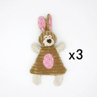HKM-2180029 Donkey Shape Chew Toy for Dogs - Plush Corduroy Squeaky Molar Training Toy