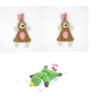 HKM-2180029 Donkey Shape Chew Toy for Dogs - Plush Corduroy Squeaky Molar Training Toy